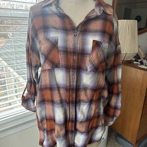 Well Loved Plaid Button-Up Shirt